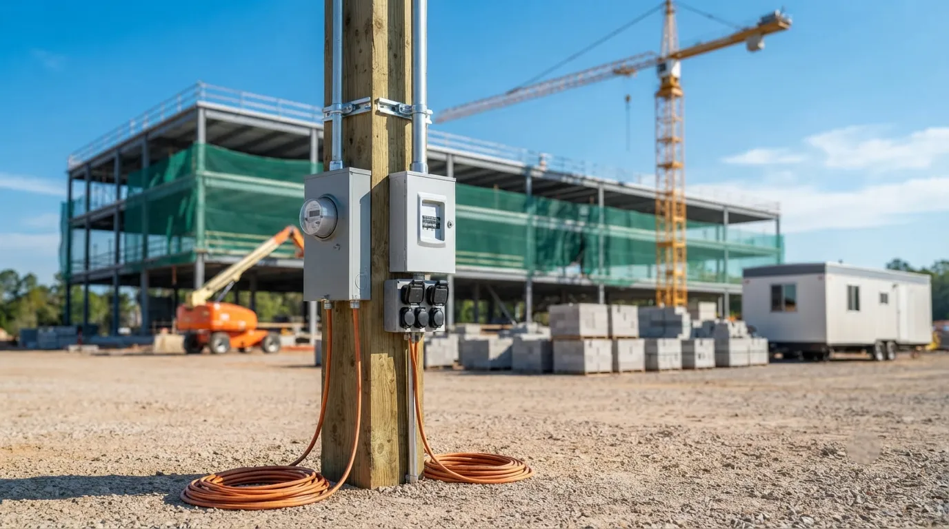 Temporary Power Pole in Carson, CA